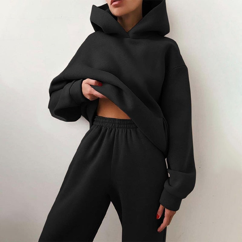 Women's Relaxed Fit Hoodie Jogger Set
