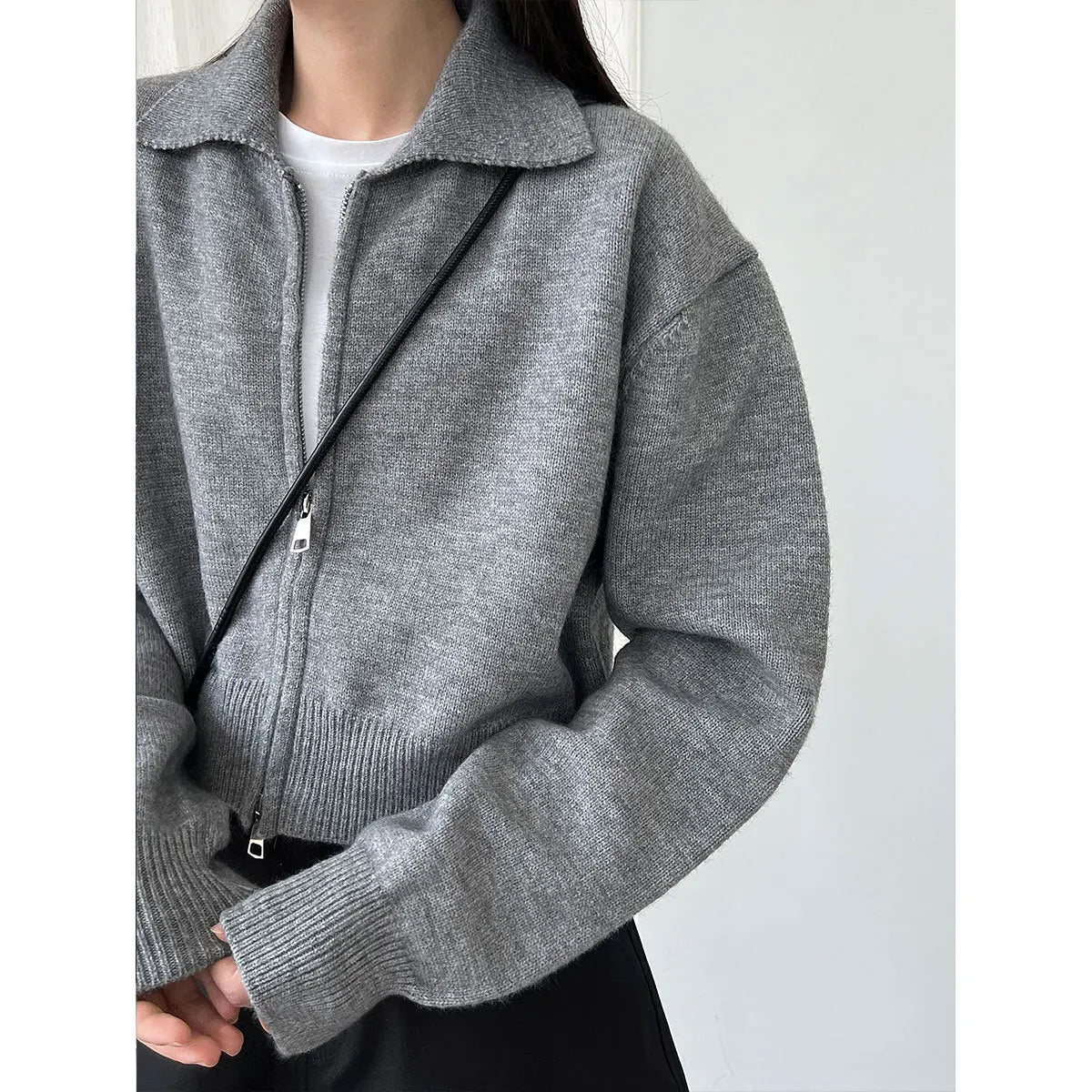 Women's Double Zip Knit Cardigan