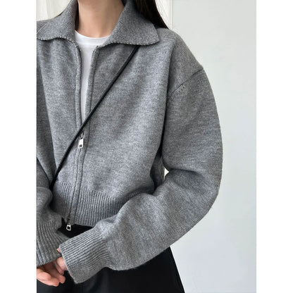 Women's Double Zip Knit Cardigan