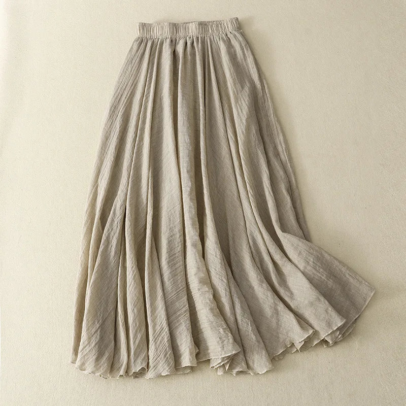 Calista Women's A-Line Linen Skirt