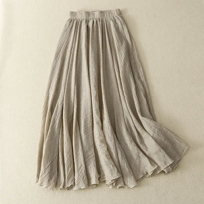 Calista Women's A-Line Linen Skirt