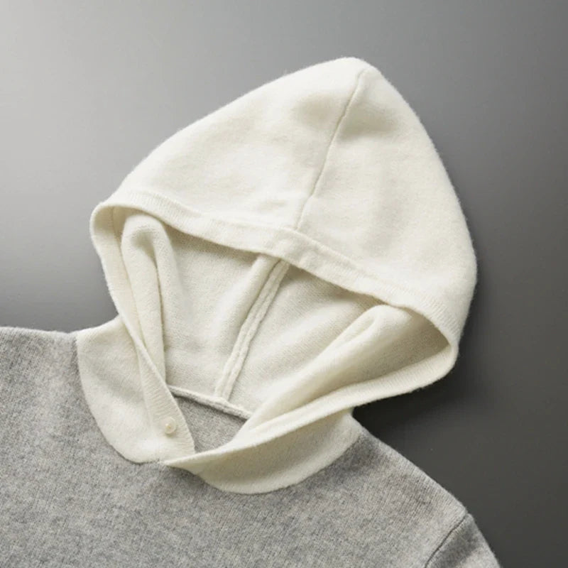Luxury Pure Cashmere Hooded Sweater