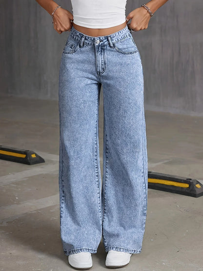 Women's High Waist Wide Leg Jeans
