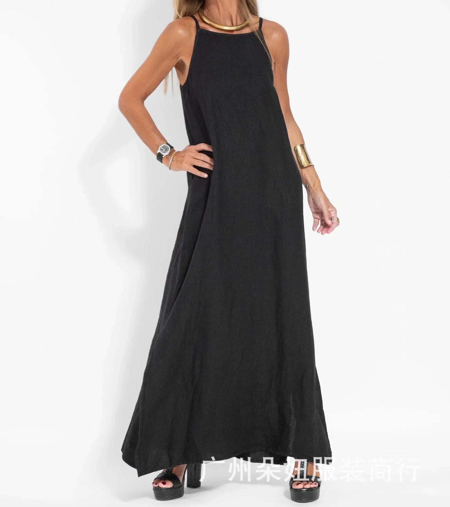 Women's Elegant Dress with Side Slits