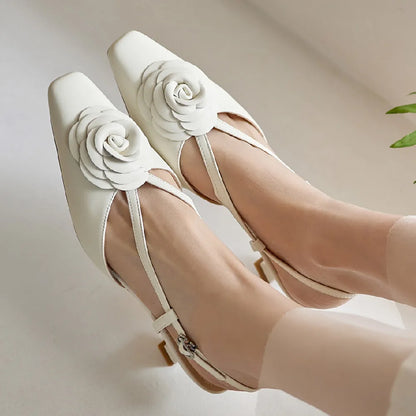 Real Leather Sling Back Shoes