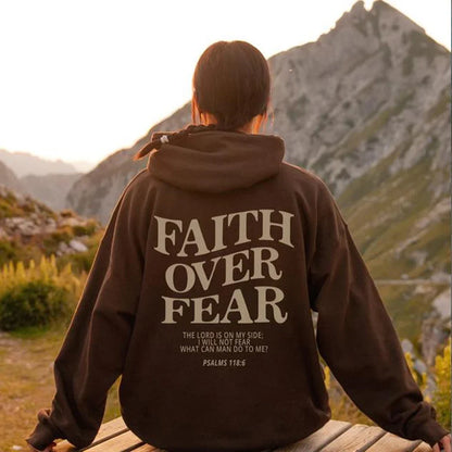 Women's Oversized Hoodie Bible Verse Print Sweatshirt