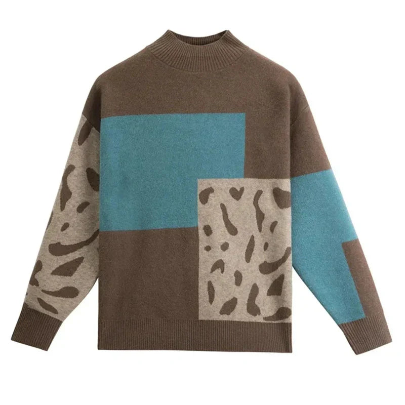 Women's Long Sleeve High Neck Sweater