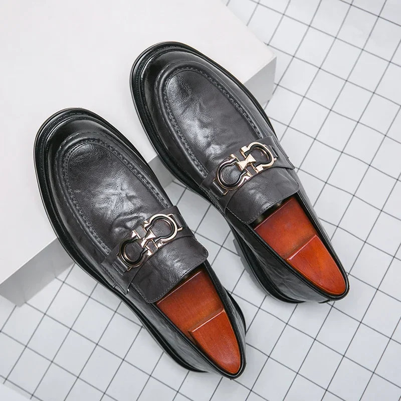 Classic Mens Leather Slip On Shoes