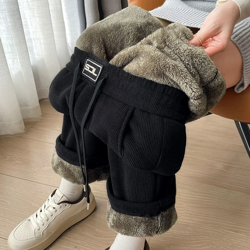 Women's Velvet Sweatpants Plush Lined