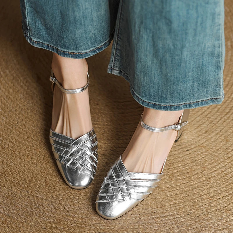 Luxurious Real Leather High Heels
