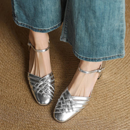 Luxurious Real Leather High Heels