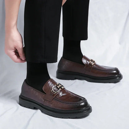 Classic Mens Leather Slip On Shoes