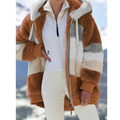 Women's Fleece Jacket Warm Hooded