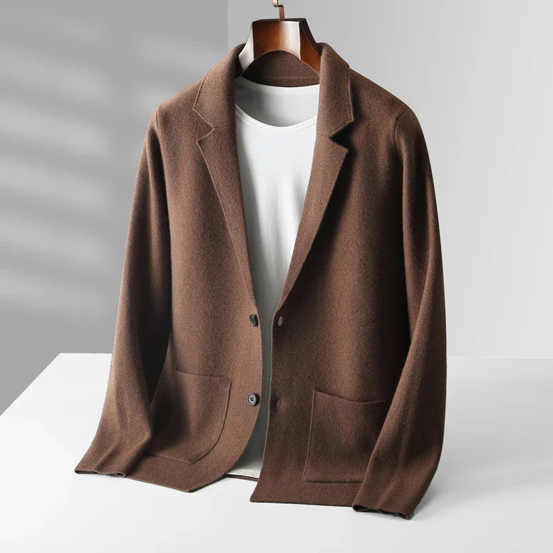 Soft Pure Wool Crew Neck Cardigan
