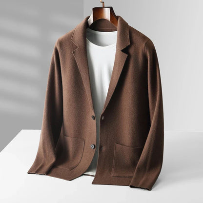 Soft Pure Wool Crew Neck Cardigan