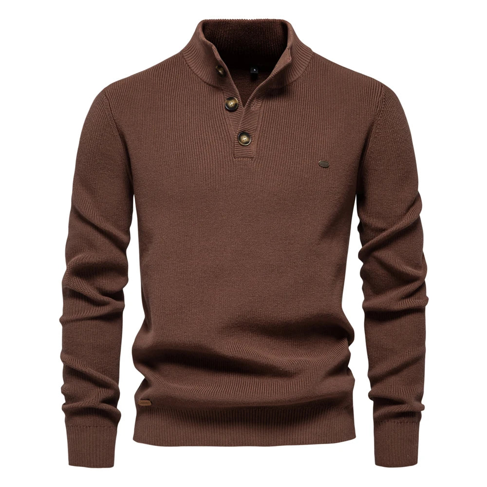 Classic Button Front Knit Sweater