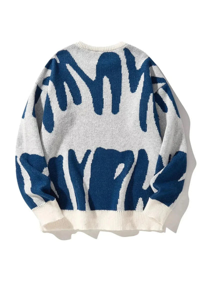 Colorful Geometric Knit Sweater