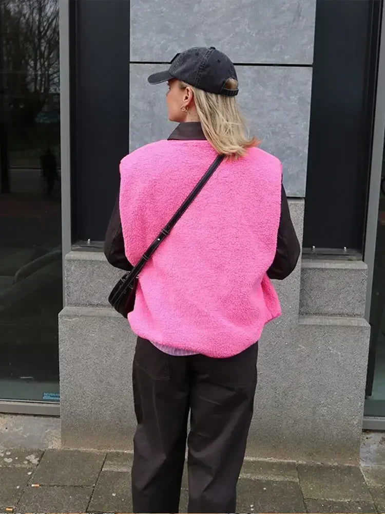 Women's Fleece Vest Soft Warm Outerwear