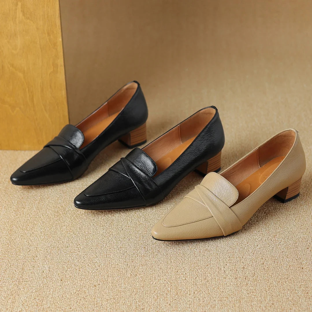 Authentic Black Leather High Heels