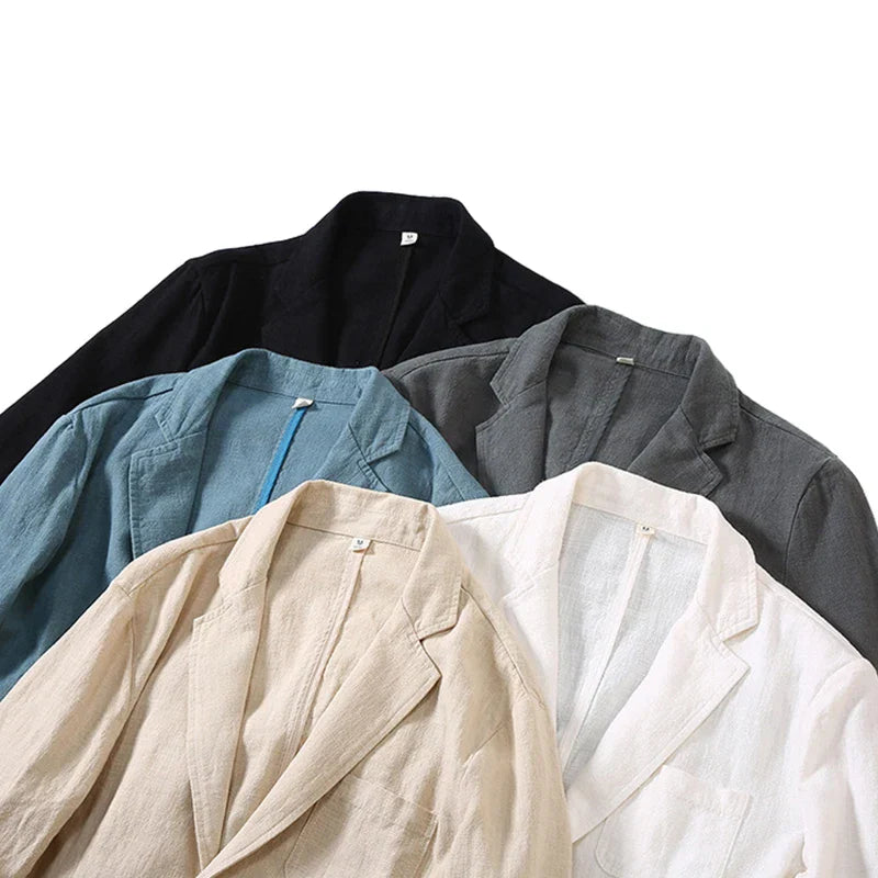 Renzo Men's Cotton Linen Blazer