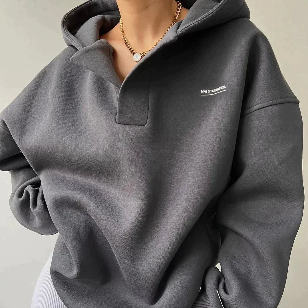 Women's Oversized V-Neck Sweater
