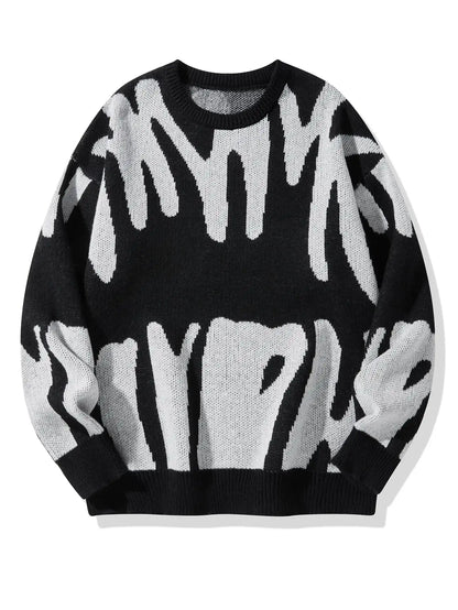 Colorful Geometric Knit Sweater