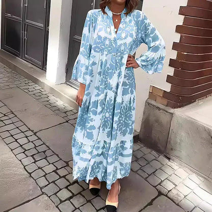 Bohemian Floral Loose Fit Maxi Dress for Women