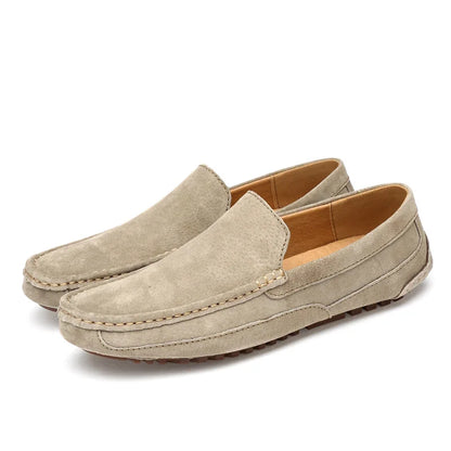 Men's Suede Loafers Malta Brown - VibreMode