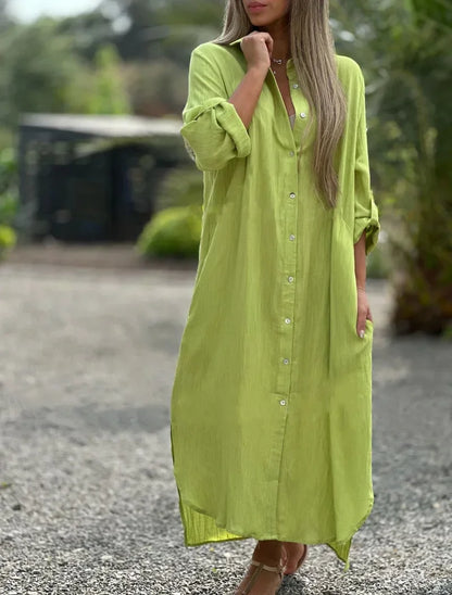 Women's Cotton Hemp Summer Dress