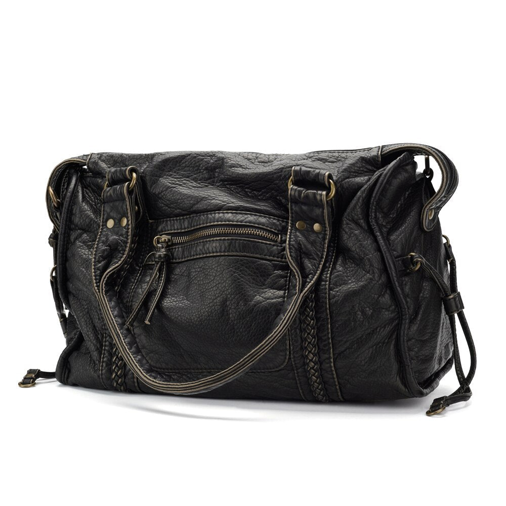 Women's Leather Carryall Bag Classic Style