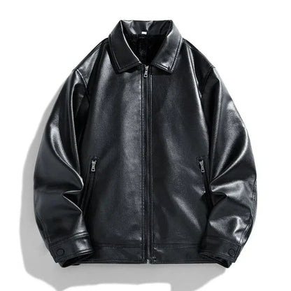 Genuine Brown Leather Biker Jacket