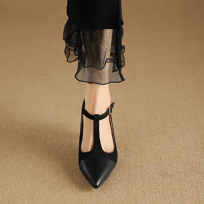 Elegant High Heel Leather Shoes