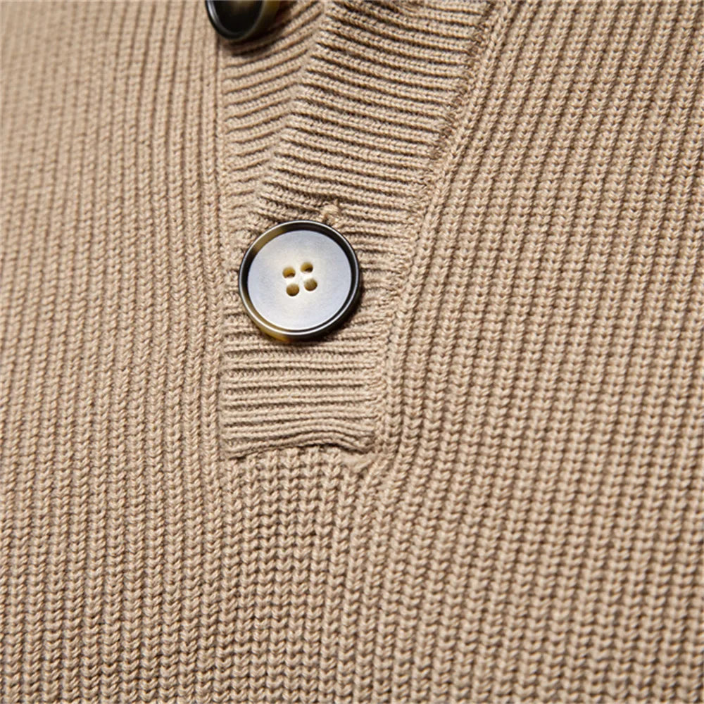 Classic Button Front Knit Sweater