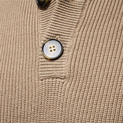 Classic Button Front Knit Sweater