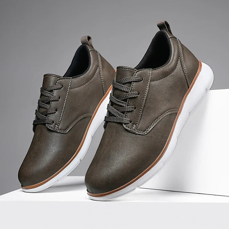 Black Leather Sneakers