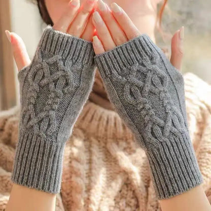 Marcelli Cable Knit Wrist Warmers - VibreMode