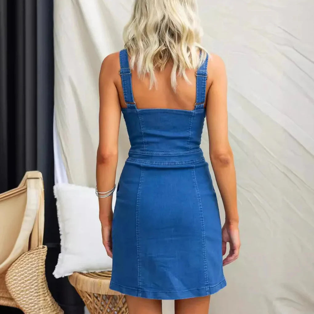 Women's Denim Zipper Dress