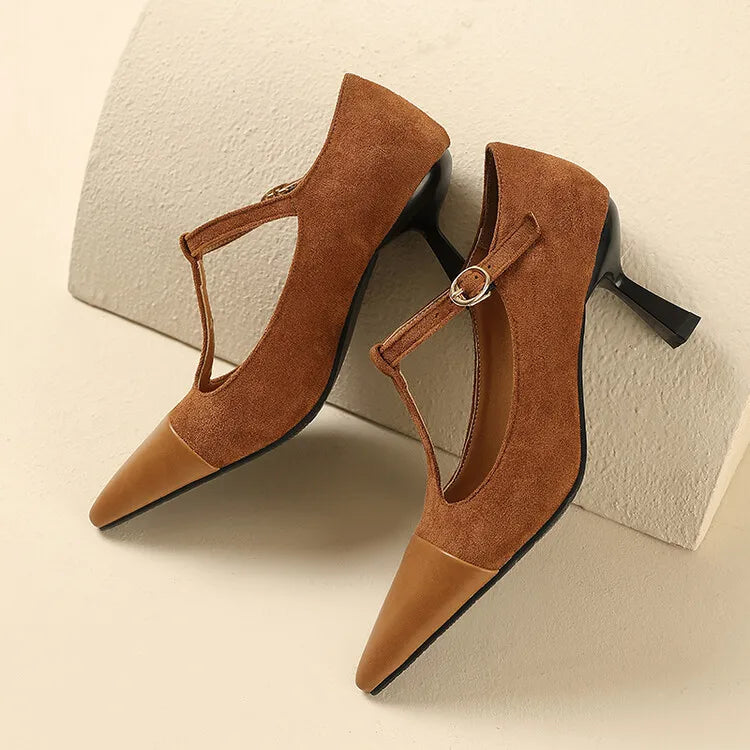 Elegant High Heel Leather Shoes