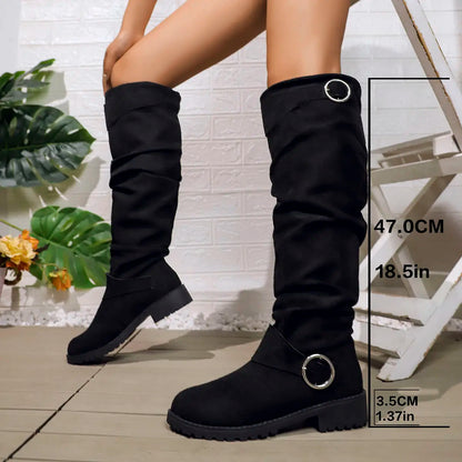 Knee High Leather Boots - VibreMode