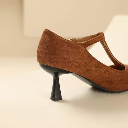 Elegant High Heel Leather Shoes