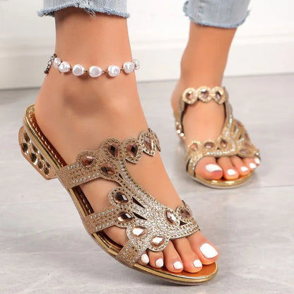 Women's Block Heel Sandals Decorative Strap