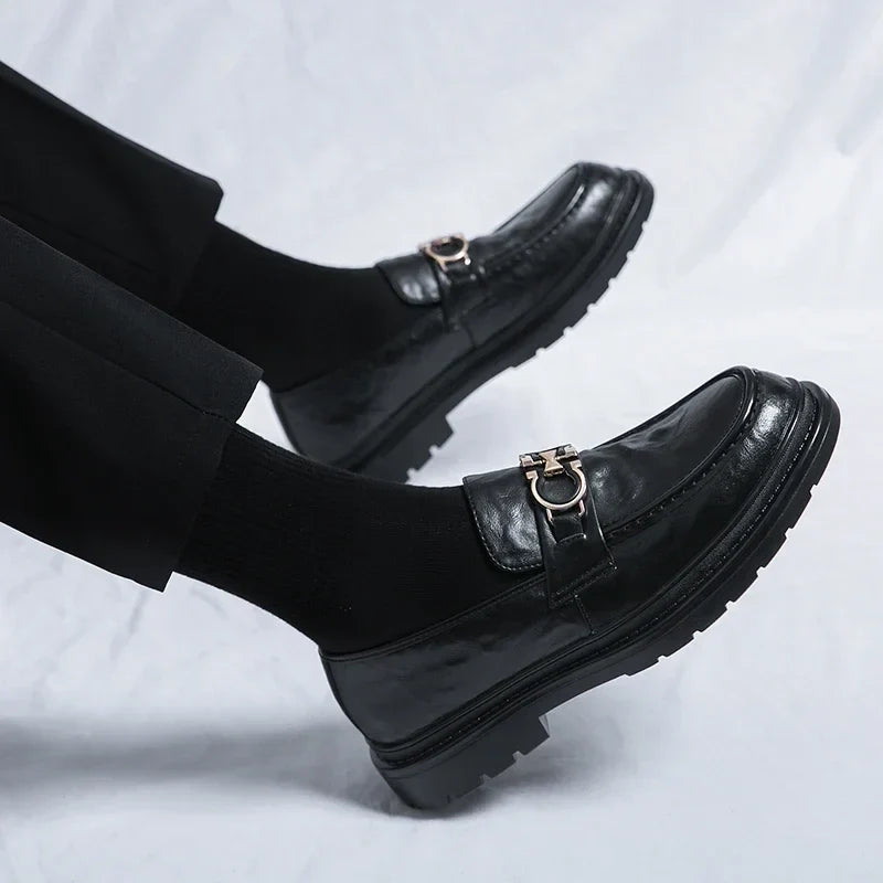 Classic Mens Leather Slip On Shoes