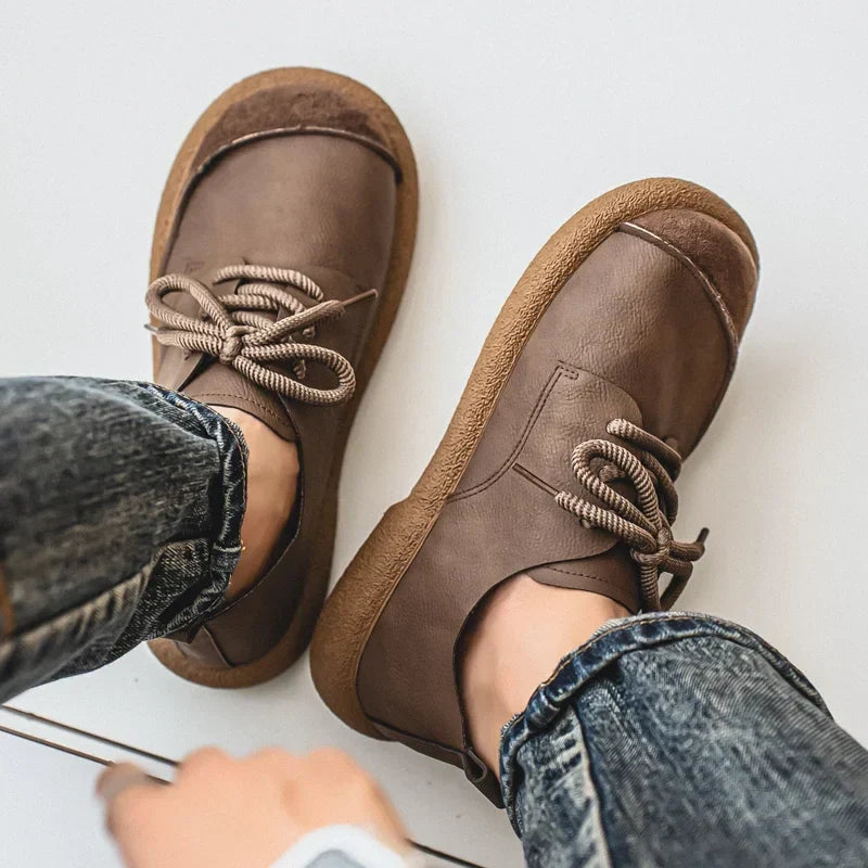 Men's Lace-Up Sneakers Textured Toe