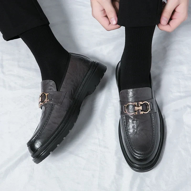 Classic Mens Leather Slip On Shoes