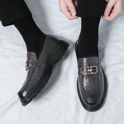 Classic Mens Leather Slip On Shoes