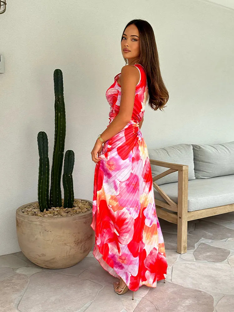 Floral Ruffle Sundress for Women