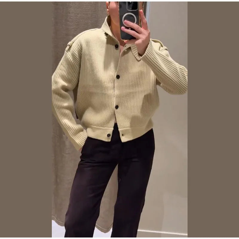 Women's Structured Knit Cardigan