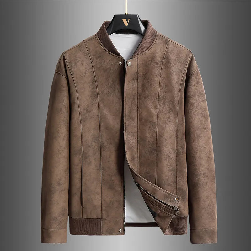 Brown Genuine Leather Biker Jacket