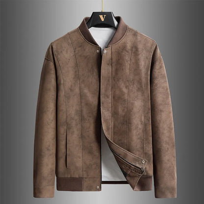 Brown Genuine Leather Biker Jacket