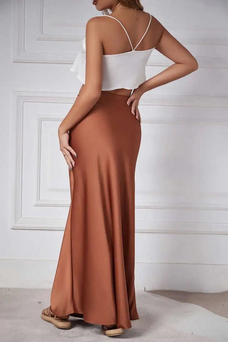 Women's Satin Maxi Skirt